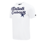 NFL DALLAS COWBOYS SOUVENIR T-SHIRT EN JERSEY SIMPLE POUR HOMME (BLANC)