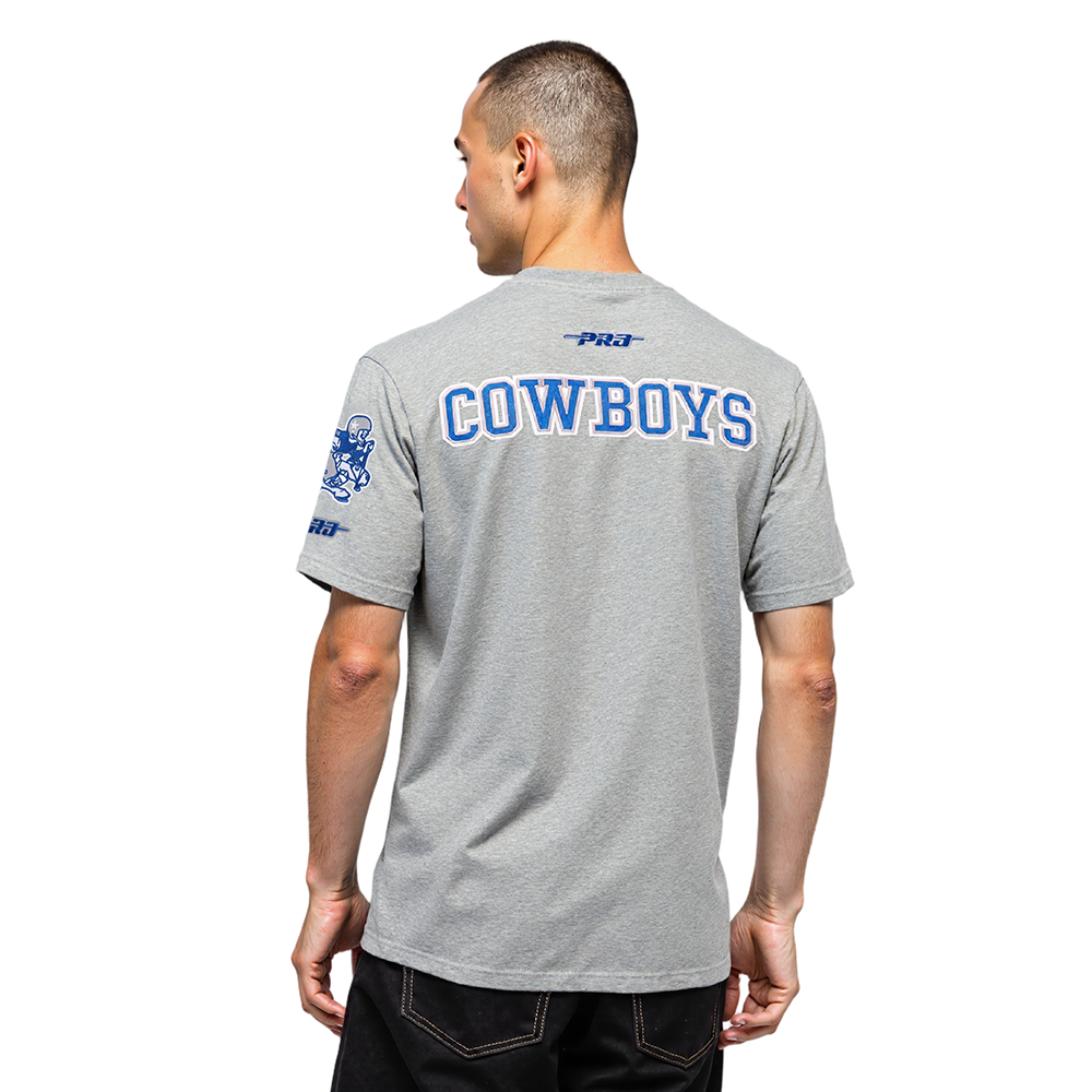 NFL DALLAS COWBOYS BEST OF T-SHIRT EN JERSEY DE COTON À ÉPAULES TOMBANTES POUR HOMME (GRIS CHINÉ FONCÉ)