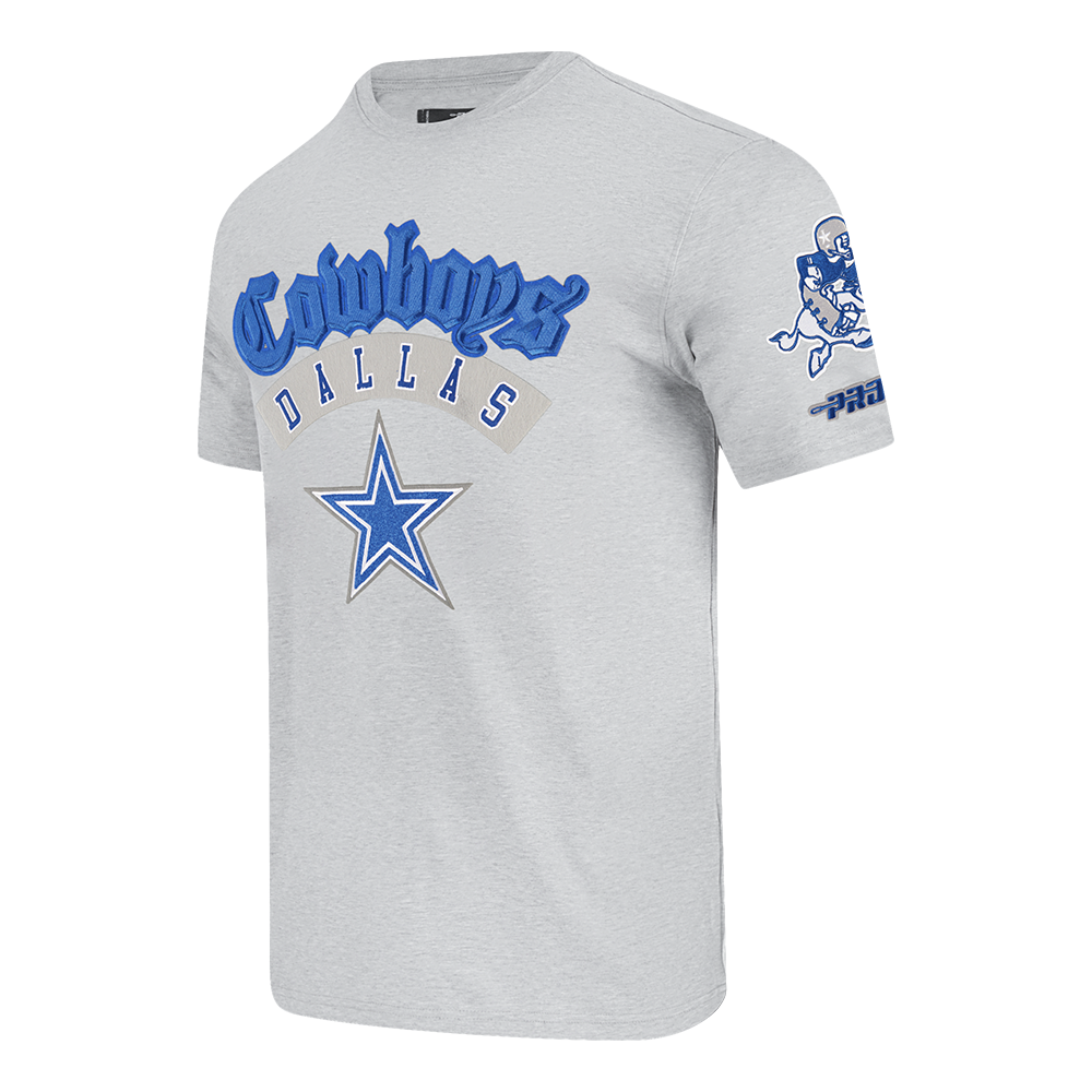 NFL DALLAS COWBOYS BEST OF T-SHIRT EN JERSEY DE COTON À ÉPAULES TOMBANTES POUR HOMME (GRIS CHINÉ FONCÉ)