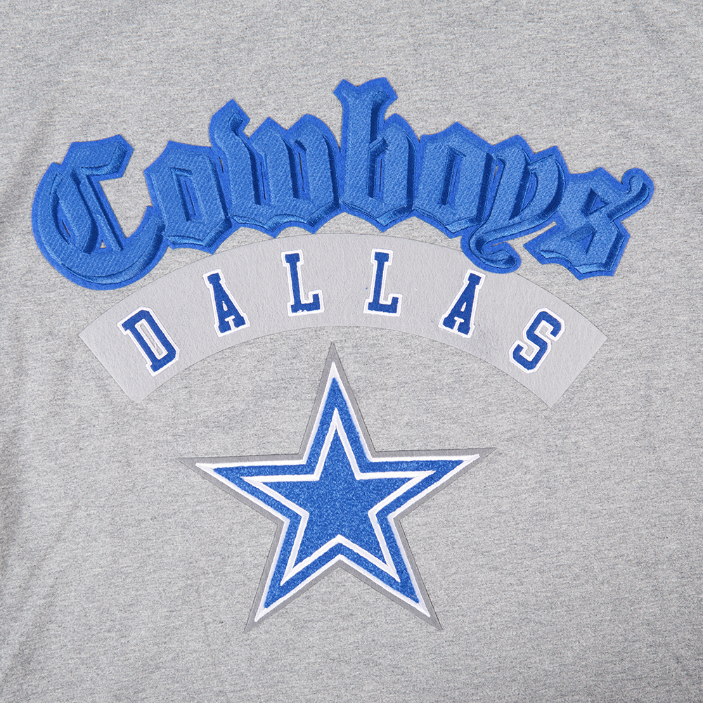 NFL DALLAS COWBOYS BEST OF T-SHIRT EN JERSEY DE COTON À ÉPAULES TOMBANTES POUR HOMME (GRIS CHINÉ FONCÉ)