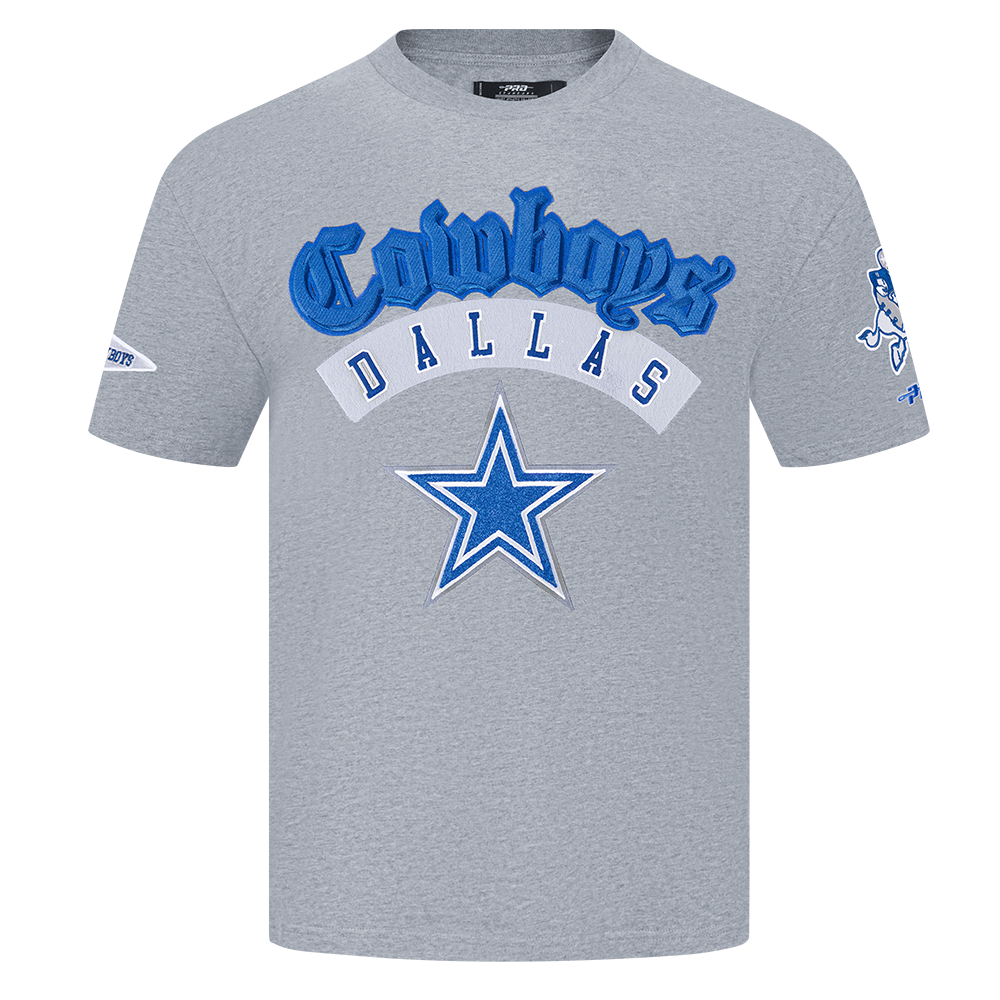 NFL DALLAS COWBOYS BEST OF T-SHIRT EN JERSEY DE COTON À ÉPAULES TOMBANTES POUR HOMME (GRIS CHINÉ FONCÉ)