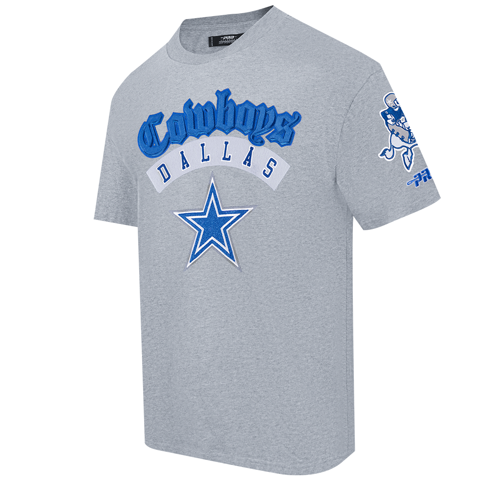 NFL DALLAS COWBOYS BEST OF T-SHIRT EN JERSEY DE COTON À ÉPAULES TOMBANTES POUR HOMME (GRIS CHINÉ FONCÉ)