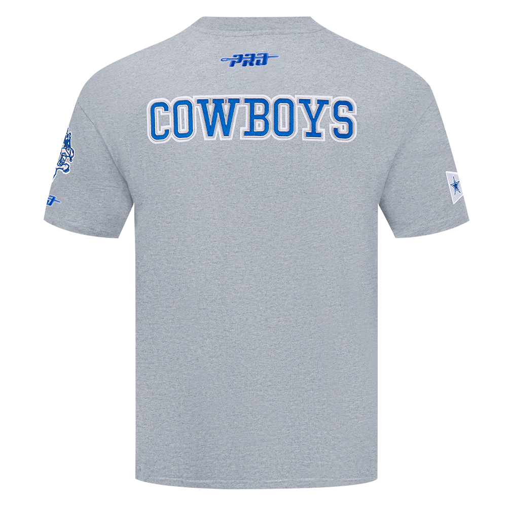 NFL DALLAS COWBOYS BEST OF T-SHIRT EN JERSEY DE COTON À ÉPAULES TOMBANTES POUR HOMME (GRIS CHINÉ FONCÉ)