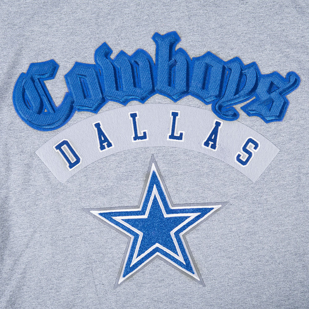 NFL DALLAS COWBOYS BEST OF T-SHIRT EN JERSEY DE COTON À ÉPAULES TOMBANTES POUR HOMME (GRIS CHINÉ FONCÉ)