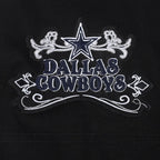 NFL DALLAS COWBOYS REBEL ATHLETICS T-SHIRT EN JERSEY SIMPLE À LOGO EMPILÉ POUR HOMME (NOIR)