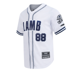 NFL DALLAS COWBOYS CEE DEE LAMB #88 CLASSIC MESH PNN CHEMISE BOUTONNÉE EN FILET POUR HOMME (BLANC/MARINE MINUIT)