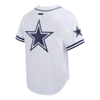NFL DALLAS COWBOYS CEE DEE LAMB #88 CLASSIC MESH PNN CHEMISE BOUTONNÉE EN FILET POUR HOMME (BLANC/MARINE MINUIT)