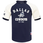 NFL DALLAS COWBOYS FIRST TEAM MEN'S RAGLAN TEE (EGGSHELL/ MIDNIGHT NAVY)