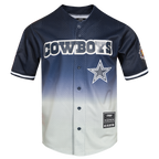 NFL DALLAS COWBOYS TEAM MEN'S MESH BUTTON DOWN SHIRT (MIDNIGHT NAVY/GRAY)