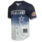 NFL DALLAS COWBOYS TEAM MEN'S MESH BUTTON DOWN SHIRT (MIDNIGHT NAVY/GRAY)