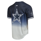 NFL DALLAS COWBOYS TEAM MEN'S MESH BUTTON DOWN SHIRT (MIDNIGHT NAVY/GRAY)