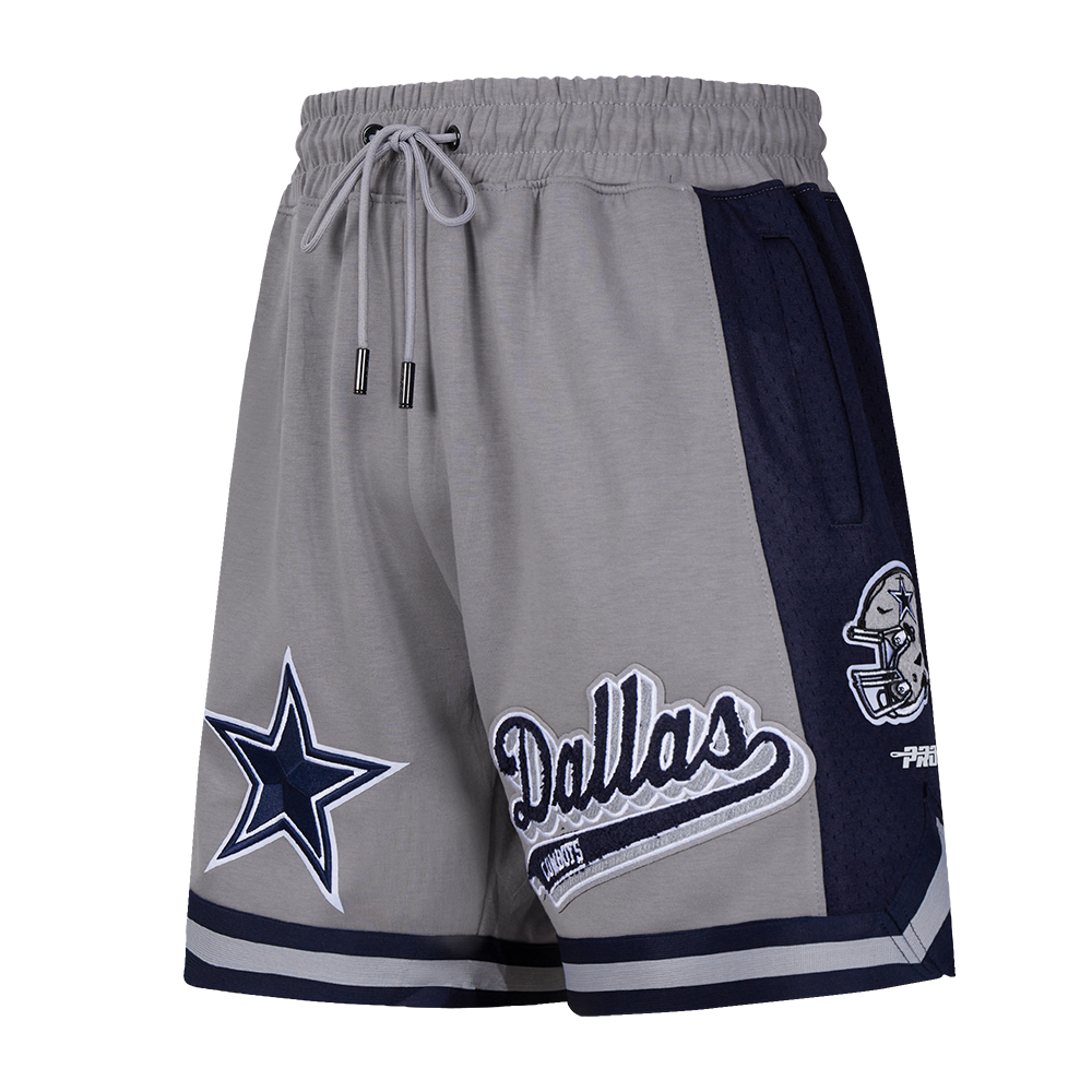 NFL DALLAS COWBOYS SCRIPT TAIL MEN'S DOUBLE KNIT 2.0 SHORT (GRAY/MIDNIGHT NAVY)