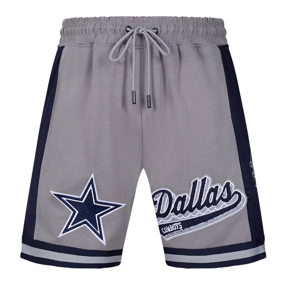 NFL DALLAS COWBOYS SCRIPT TAIL SHORT EN MAILLE DOUBLE 2.0 POUR HOMME (GRIS/MARINE MINUIT)