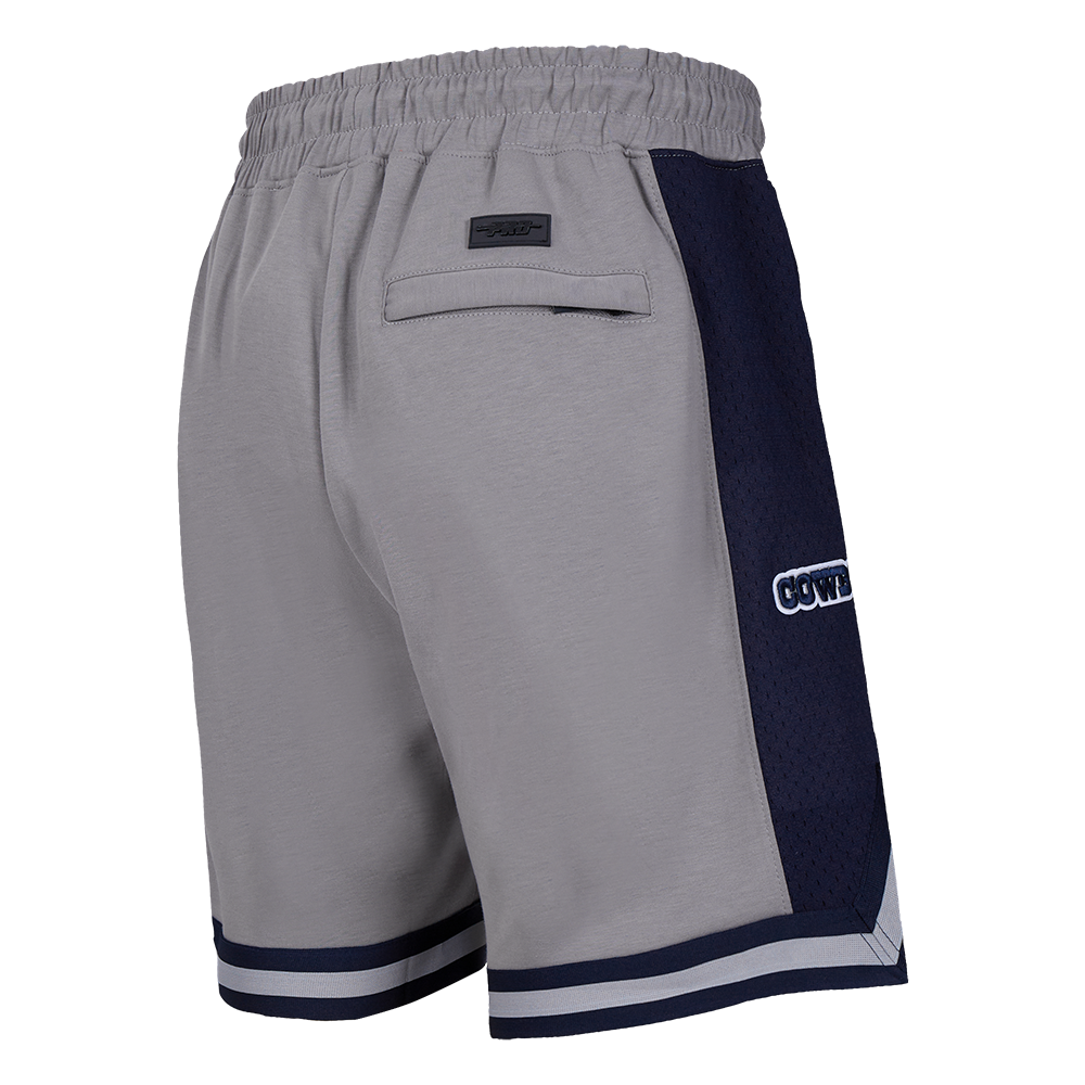 NFL DALLAS COWBOYS SCRIPT TAIL SHORT EN MAILLE DOUBLE 2.0 POUR HOMME (GRIS/MARINE MINUIT)