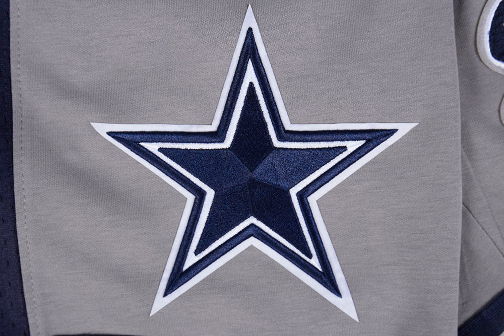NFL DALLAS COWBOYS SCRIPT TAIL SHORT EN MAILLE DOUBLE 2.0 POUR HOMME (GRIS/MARINE MINUIT)