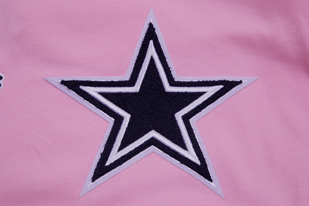 NFL DALLAS COWBOYS CLASSIC CHENILLE SHORT EN MAILLE DOUBLE (ROSE)