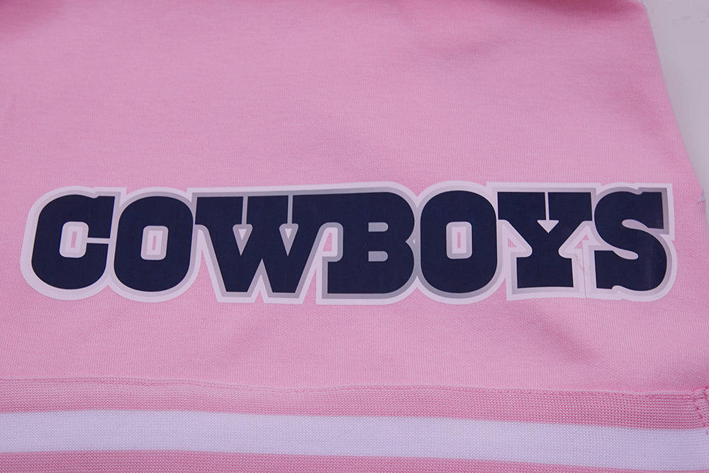 NFL DALLAS COWBOYS CLASSIC CHENILLE SHORT EN MAILLE DOUBLE (ROSE)