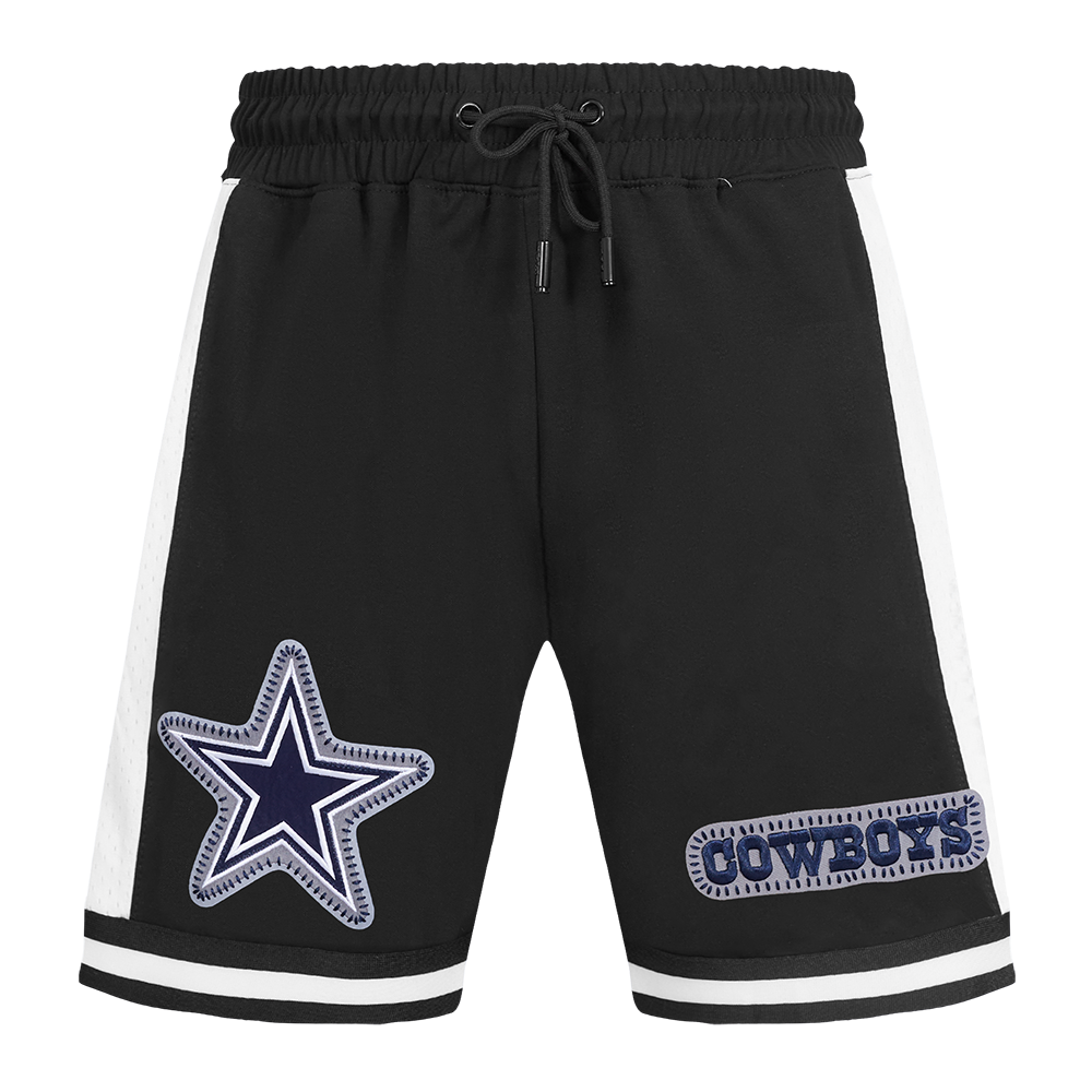 NFL DALLAS COWBOYS DIY PICK STITCH MEN'S DOUBLE KNIT 2.0 SHORT (BLACK)