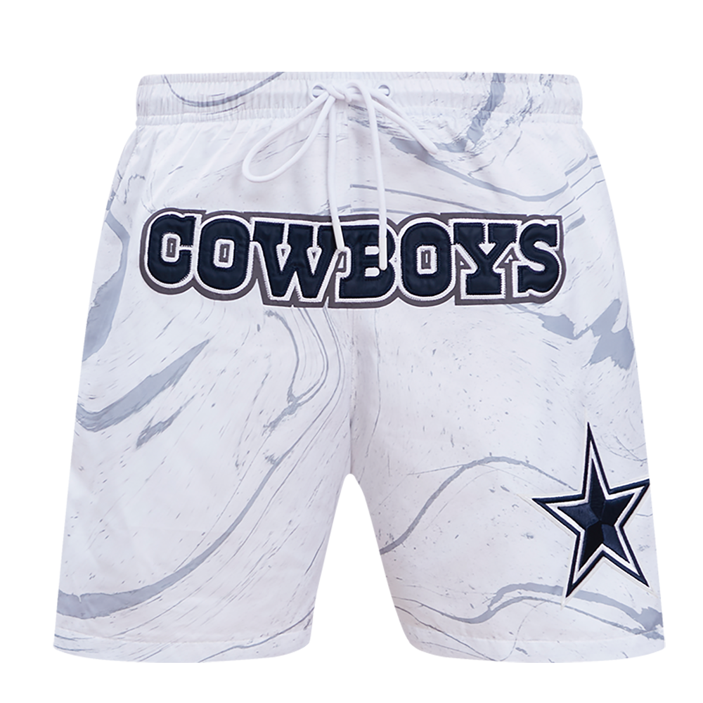 NFL DALLAS COWBOYS AOP SHORT TISSÉ MARBRÉ POUR HOMME (BLANC)
