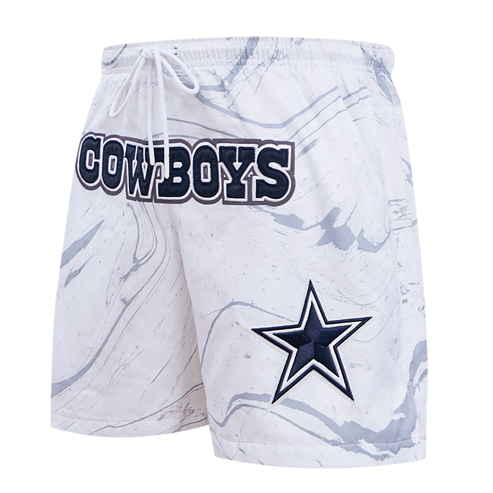 NFL DALLAS COWBOYS AOP SHORT TISSÉ MARBRÉ POUR HOMME (BLANC)
