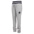 NFL DALLAS COWBOYS SCRIPT TAIL PANTALON OUATÉ EN MOLLETON CÔTELÉ POUR HOMME (GRIS CHINÉ/MARINE MINUIT)