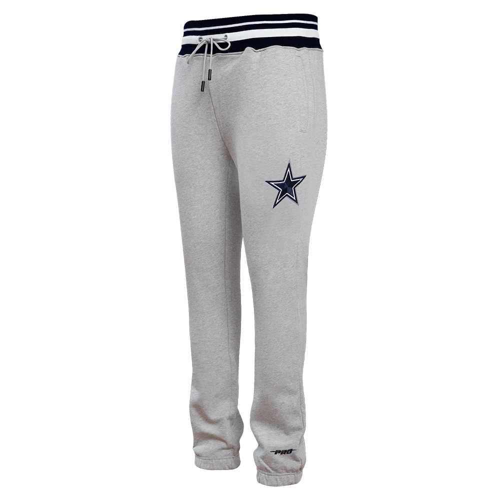 NFL DALLAS COWBOYS SCRIPT TAIL PANTALON OUATÉ EN MOLLETON CÔTELÉ POUR HOMME (GRIS CHINÉ/MARINE MINUIT)