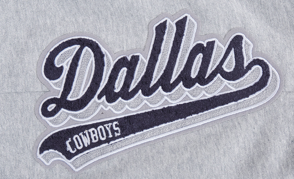 NFL DALLAS COWBOYS SCRIPT TAIL PANTALON OUATÉ EN MOLLETON CÔTELÉ POUR HOMME (GRIS CHINÉ/MARINE MINUIT)