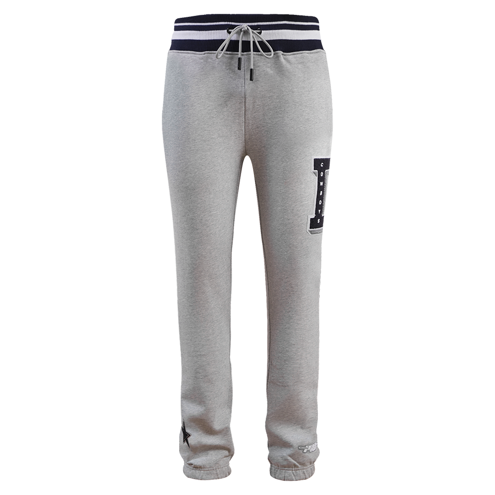 NFL DALLAS COWBOYS MASHUP MEN'S RIB SWEATPANT (HEATHER GREY/MIDNIGHT NAVY)