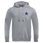 NFL DALLAS COWBOYS CLASSIC CHENILLE MEN'S PULLOVER HOODIE (GRAY)