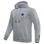 NFL DALLAS COWBOYS CLASSIC CHENILLE MEN'S PULLOVER HOODIE (GRAY)