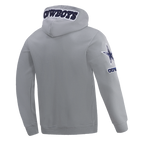 NFL DALLAS COWBOYS CLASSIC CHENILLE MEN'S PULLOVER HOODIE (GRAY)