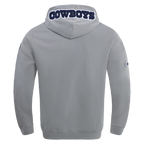 NFL DALLAS COWBOYS CLASSIC CHENILLE MEN'S PULLOVER HOODIE (GRAY)