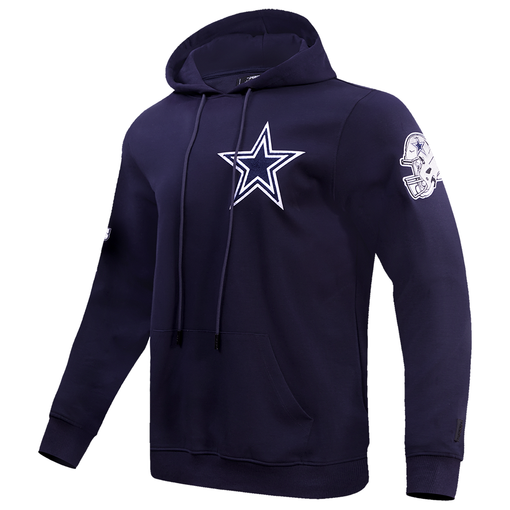 NFL DALLAS COWBOYS CLASSIC CHENILLE MEN'S PULLOVER HOODIE (MIDNIGHT NAVY)
