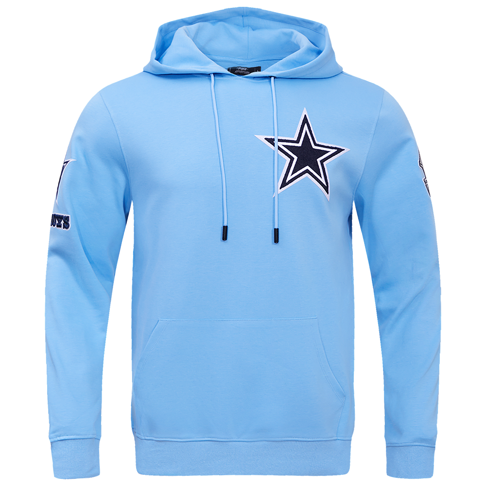 NFL DALLAS COWBOYS CLASSIC CHENILLE MEN'S PULLOVER HOODIE (UNIVERSITY BLUE)
