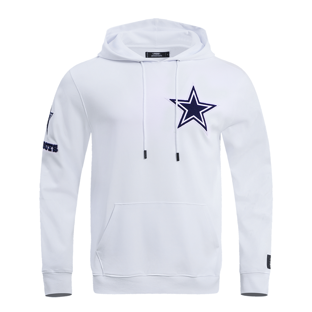 NFL DALLAS COWBOYS CLASSIC CHENILLE CHANDAIL À CAPUCHON POUR HOMME (BLANC)
