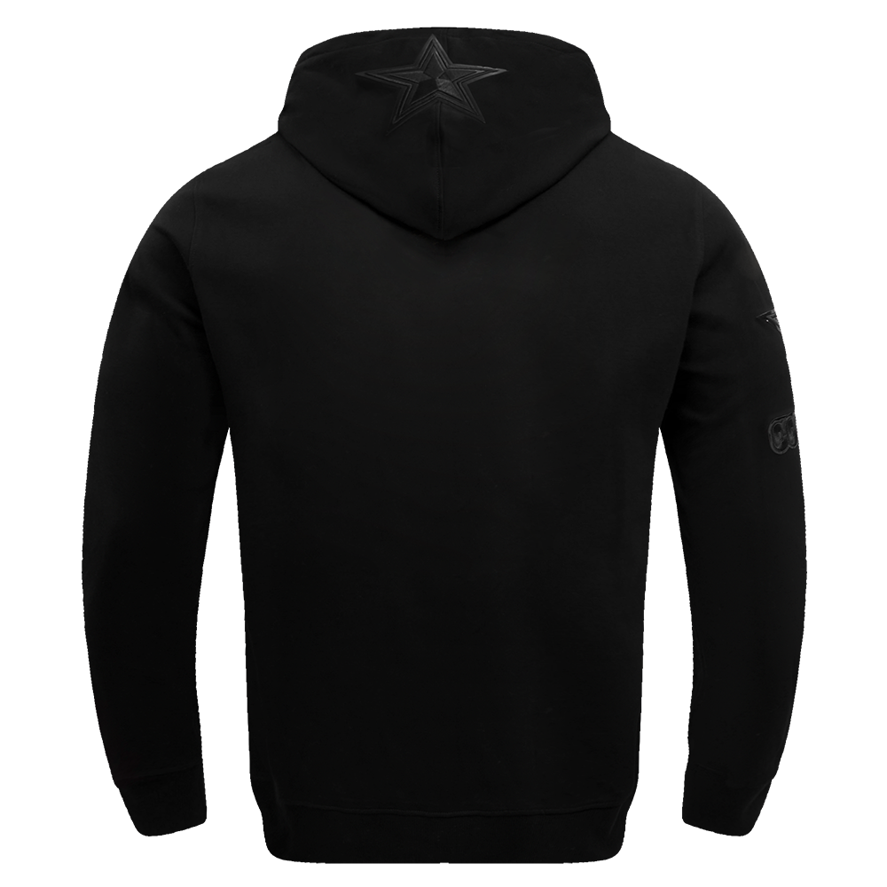 NFL DALLAS COWBOYS TRIPLE BLACK MEN'S PULLOVER HOODIE (BLACK)