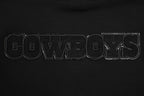 NFL DALLAS COWBOYS TRIPLE BLACK MEN'S PULLOVER HOODIE (BLACK)