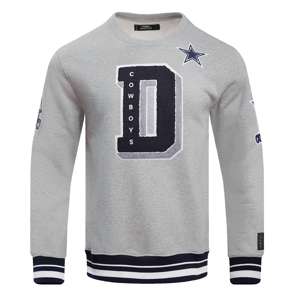 NFL DALLAS COWBOYS CHANDAIL À COL ROND MASHUP CÔTELÉ POUR HOMME (GRIS CHINÉ/MARINE MINUIT)