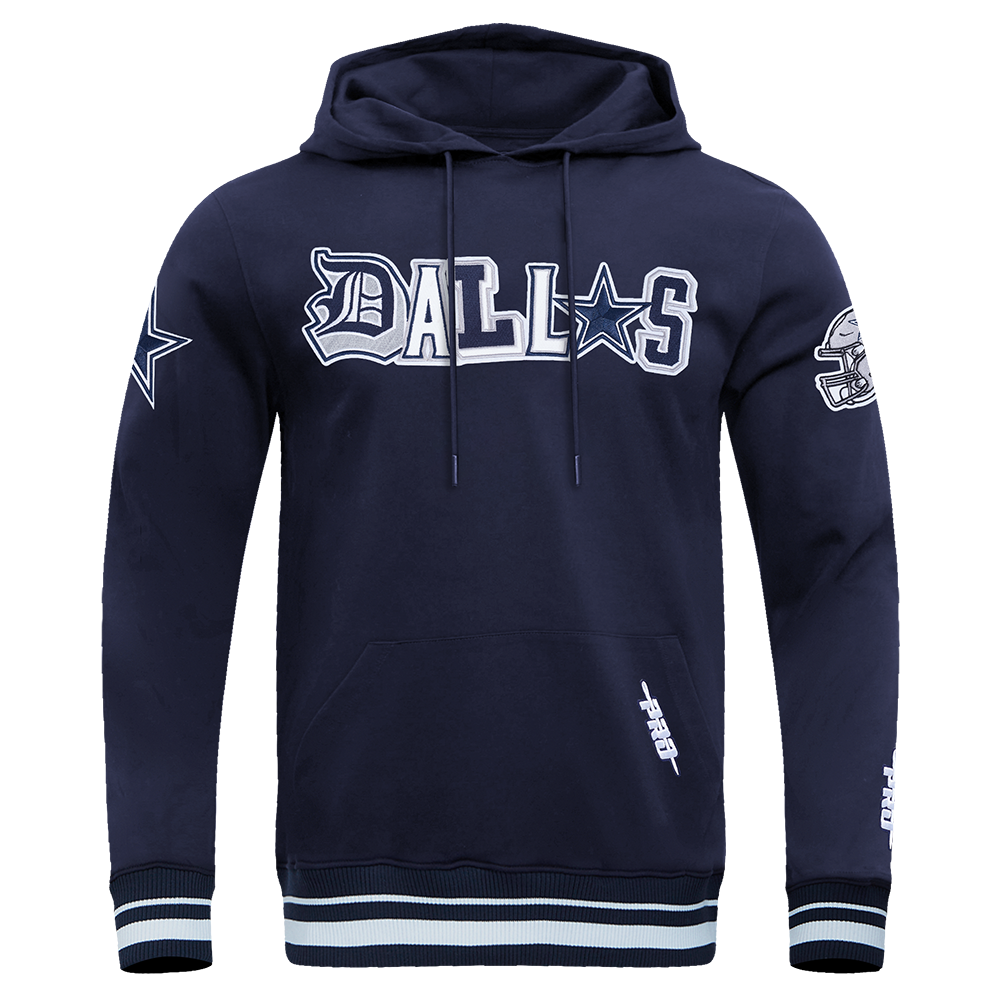 NFL DALLAS COWBOYS CITY RANSOM CHANDAIL À CAPUCHON EN MOLLETON CÔTELÉ POUR HOMME (MARINE MINUIT)