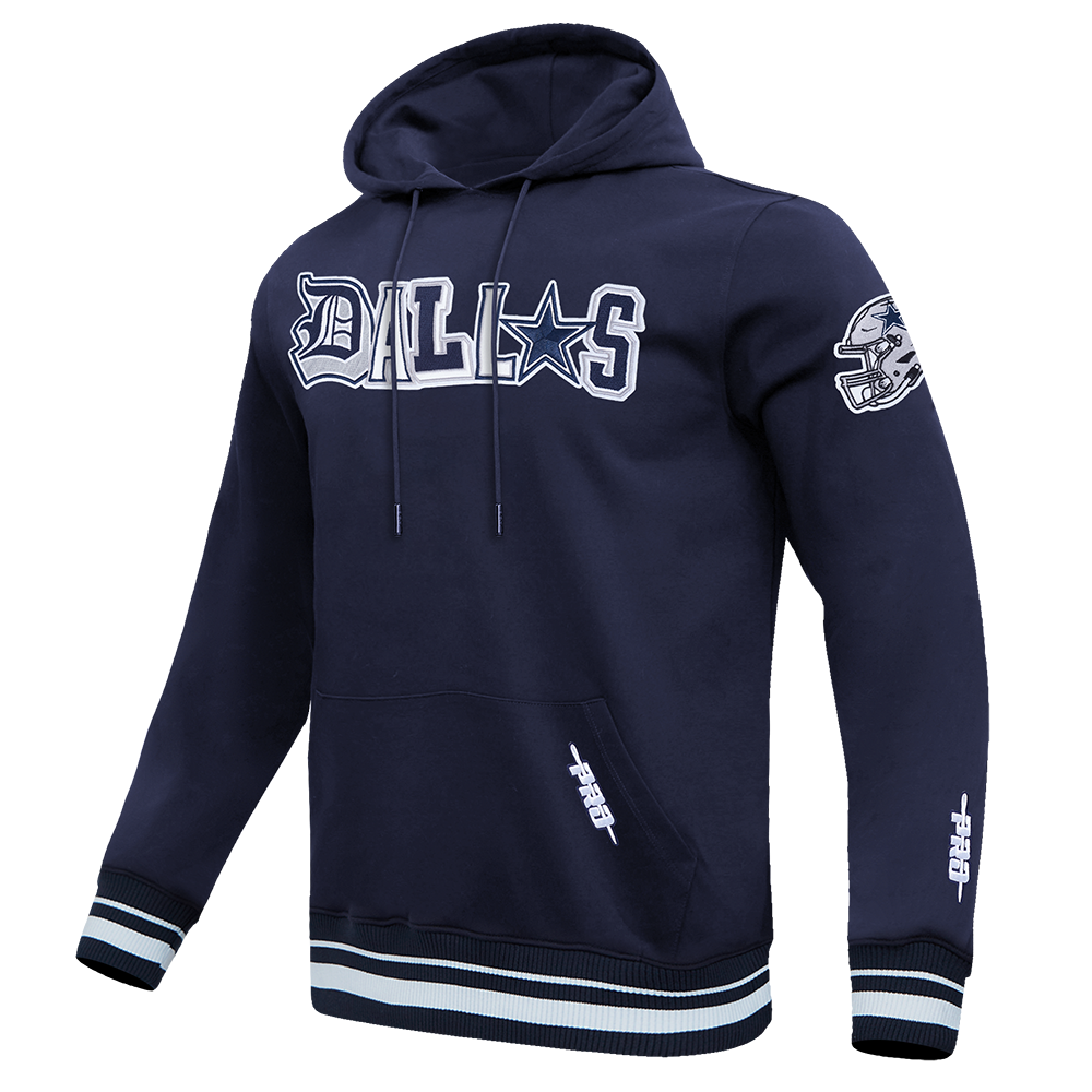 NFL DALLAS COWBOYS CITY RANSOM CHANDAIL À CAPUCHON EN MOLLETON CÔTELÉ POUR HOMME (MARINE MINUIT)