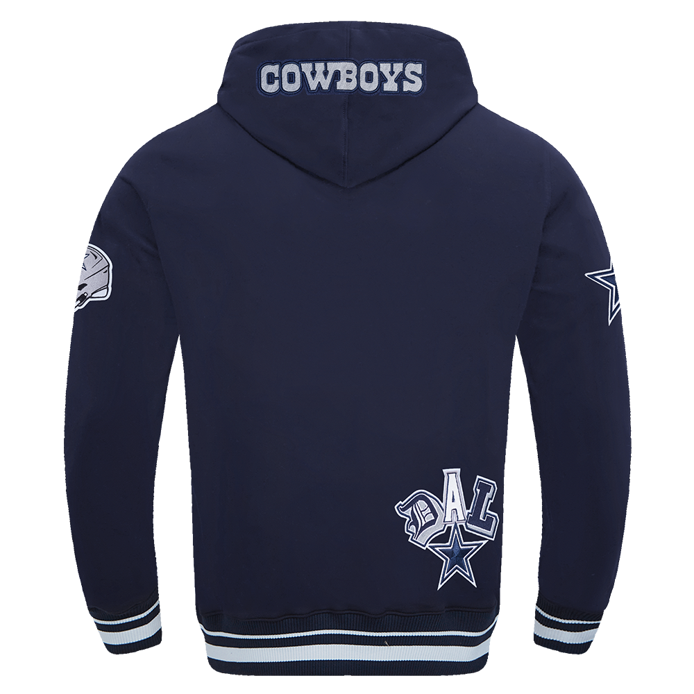 NFL DALLAS COWBOYS CITY RANSOM CHANDAIL À CAPUCHON EN MOLLETON CÔTELÉ POUR HOMME (MARINE MINUIT)
