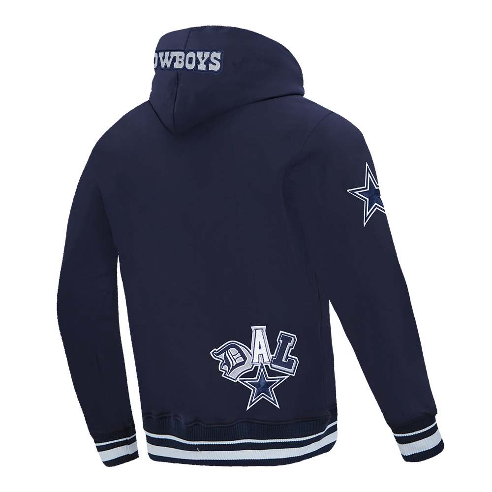 NFL DALLAS COWBOYS CITY RANSOM CHANDAIL À CAPUCHON EN MOLLETON CÔTELÉ POUR HOMME (MARINE MINUIT)