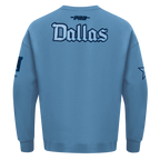 NFL DALLAS COWBOYS COUNTRY CLUB CHANDAIL À COL ROND EN MOLLETON À ÉPAULES TOMBANTES POUR HOMME (BLEU ACIER)