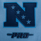 NFL DALLAS COWBOYS COUNTRY CLUB CHANDAIL À COL ROND EN MOLLETON À ÉPAULES TOMBANTES POUR HOMME (BLEU ACIER)