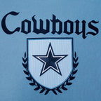 NFL DALLAS COWBOYS COUNTRY CLUB CHANDAIL À COL ROND EN MOLLETON À ÉPAULES TOMBANTES POUR HOMME (BLEU ACIER)