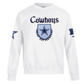 NFL DALLAS COWBOYS COUNTRY CLUB MEN'S DROP SHOULDER FLEECE CREWNECK (WHITE)