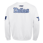 NFL DALLAS COWBOYS COUNTRY CLUB MEN'S DROP SHOULDER FLEECE CREWNECK (WHITE)