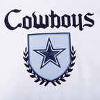 NFL DALLAS COWBOYS COUNTRY CLUB MEN'S DROP SHOULDER FLEECE CREWNECK (WHITE)