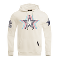 NFL DALLAS COWBOYS ECHO LOGO MEN'S FLEECE PULLOVER HOODIE (EGGSHELL)