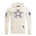 NFL DALLAS COWBOYS ECHO LOGO MEN'S FLEECE PULLOVER HOODIE (EGGSHELL)